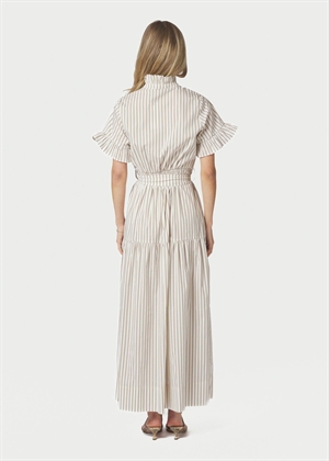Nellie wide stripe kjole Ivory Neo Noir 